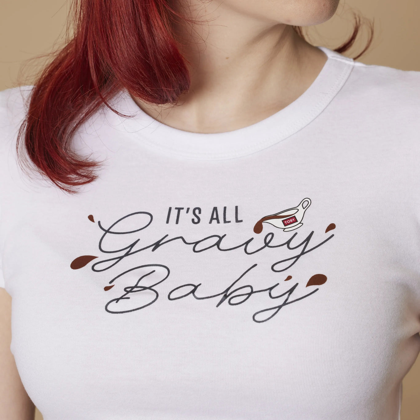 It's All Gravy Baby Cropped Baby Tee