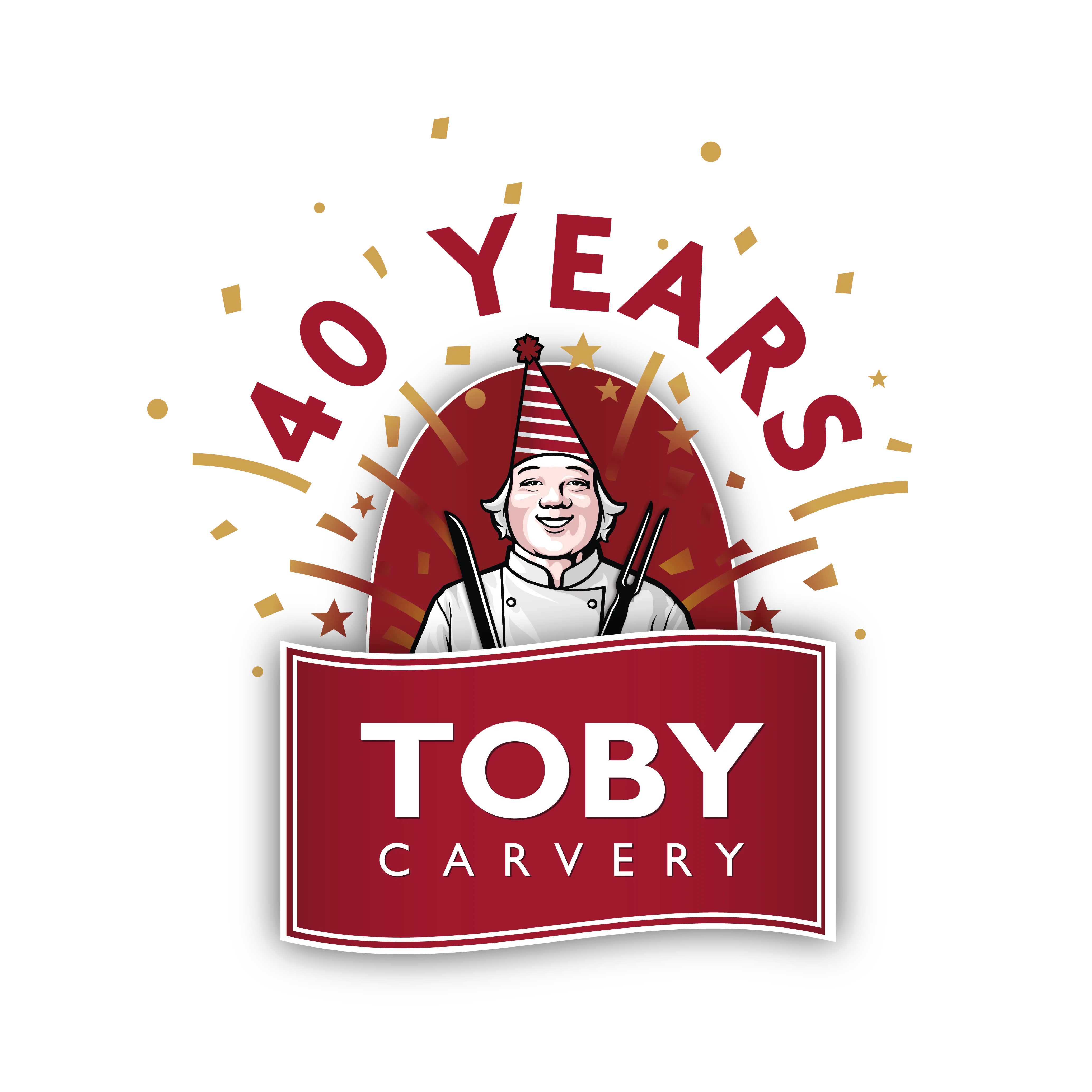 Toby Carvery 40th Anniversary Logo